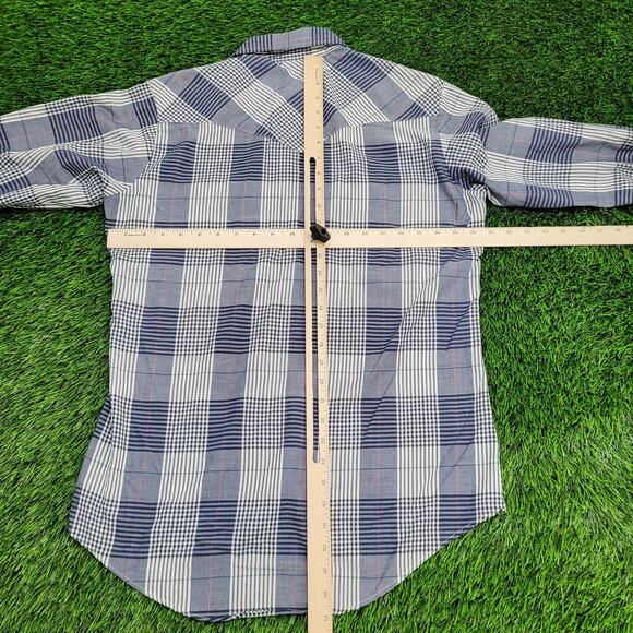 Vintage 80s Holt Shadow Pearl-Snap Shirt L 21x31 Long-Tails - Picture 4 of 11